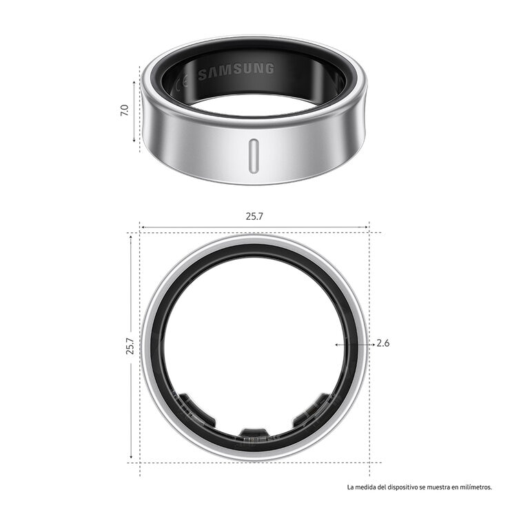 Samsung Galaxy Smart Ring Plata Titanio - Talla 11