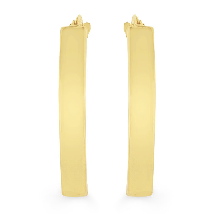 Aretes, Arracadas Ovalados, Oro Amarillo 14K