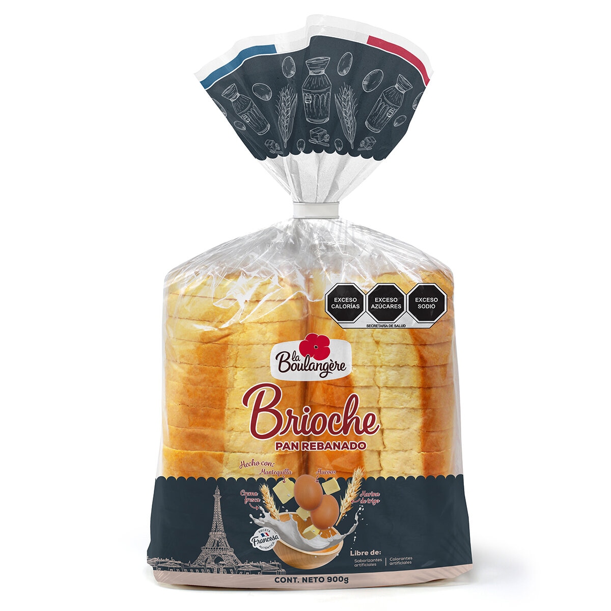 La Boulangere Pan Brioche Rebanado 900 g