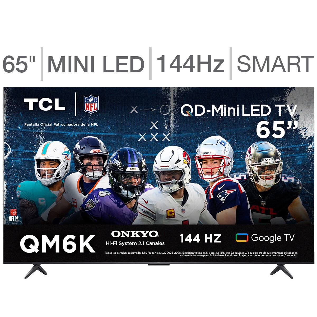 TCL Pantalla 65" QD-Miniled 4K Google TV