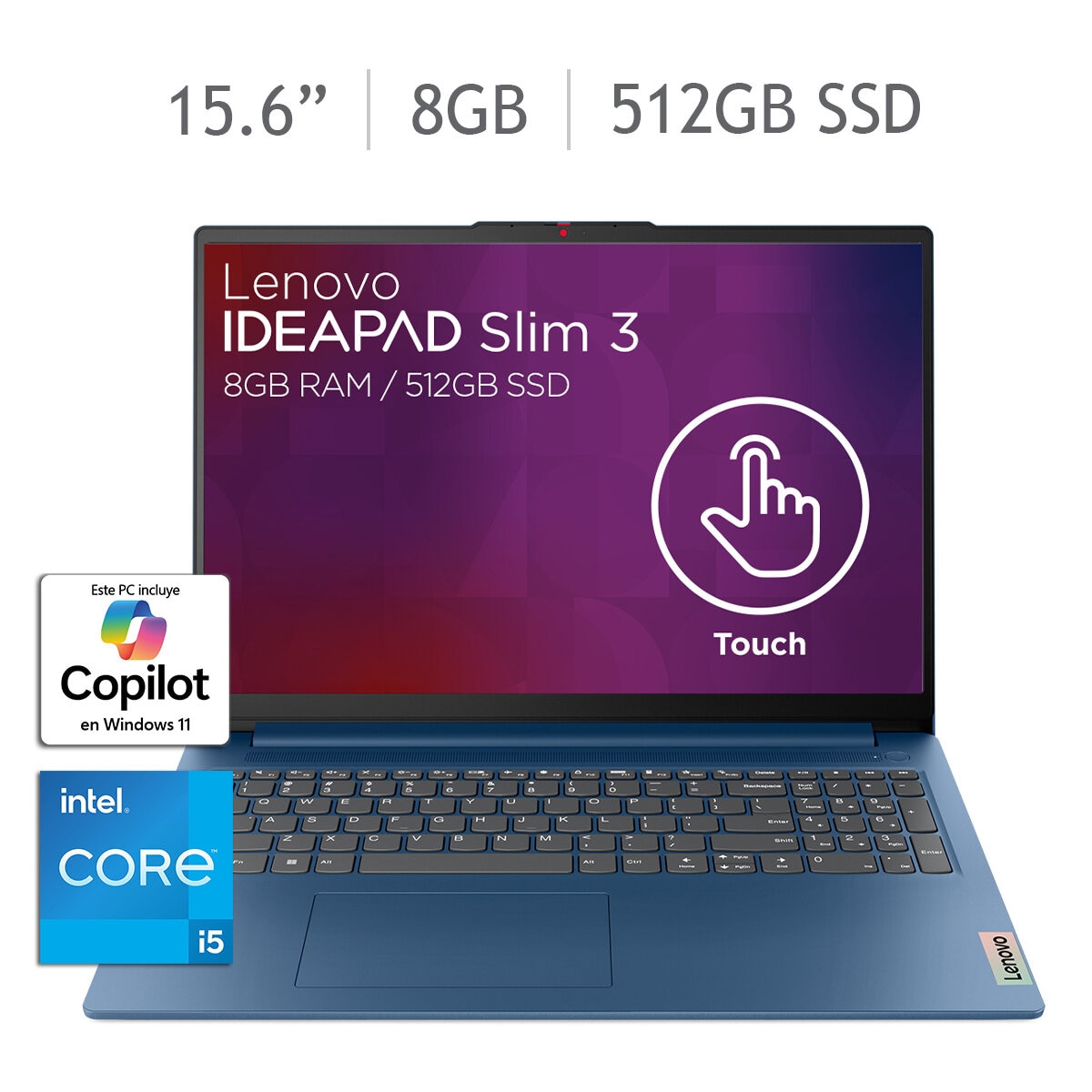 Lenovo IdeaPad Slim 3 Laptop 15.6" Full HD Intel Core i5 8GB 512GB SSD