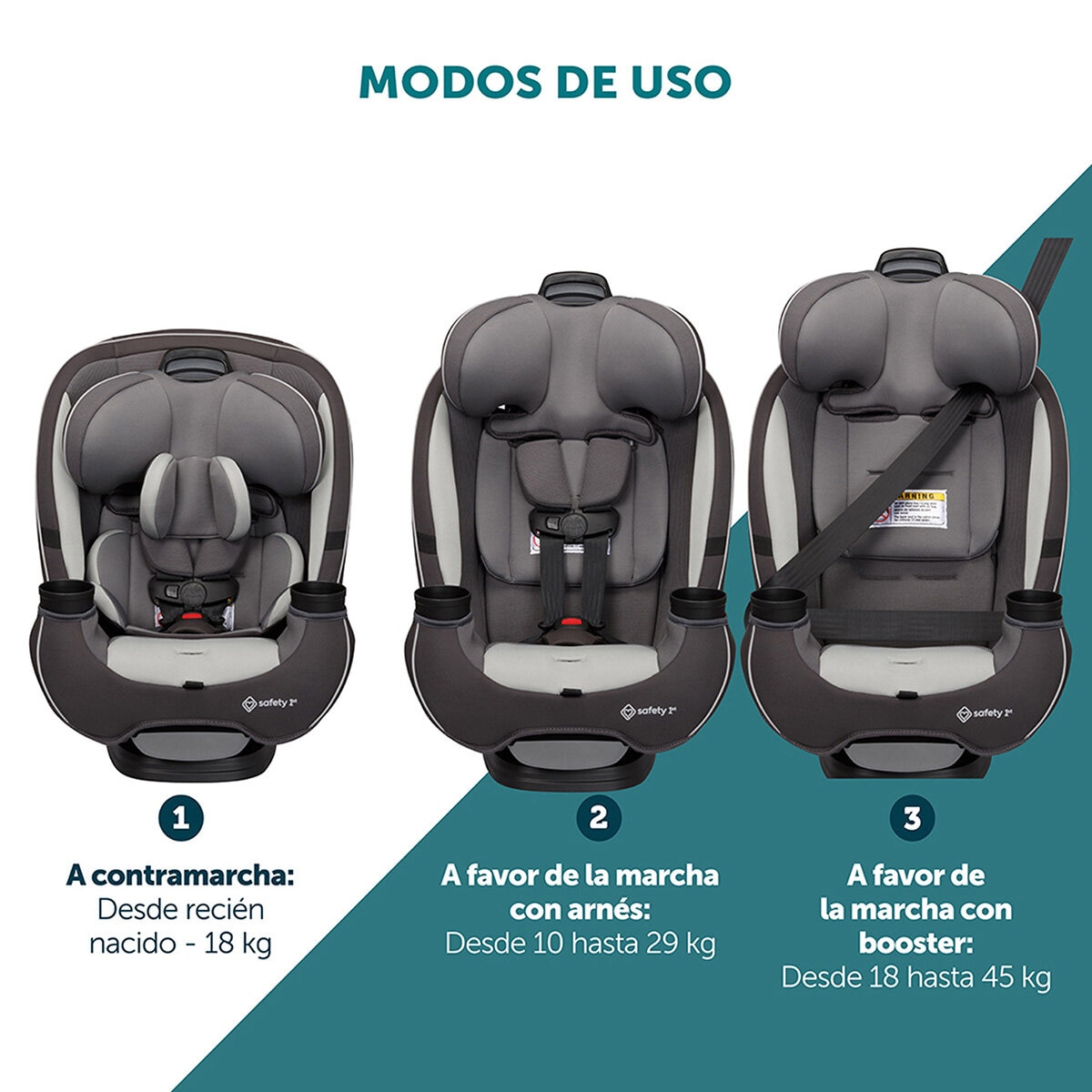 Safety 1st Autoasiento Grow & Go Iron Frost Safety 1st Autoasiento Grow & Go Iron Frost