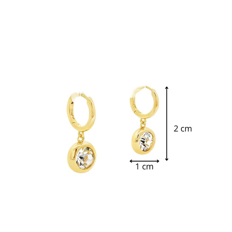Mayfer, Juego Dorado de Collar y Aretes, con Cristal Austríaco Mayfer, Juego Dorado de Collar y Aretes, con Cristal Austríaco