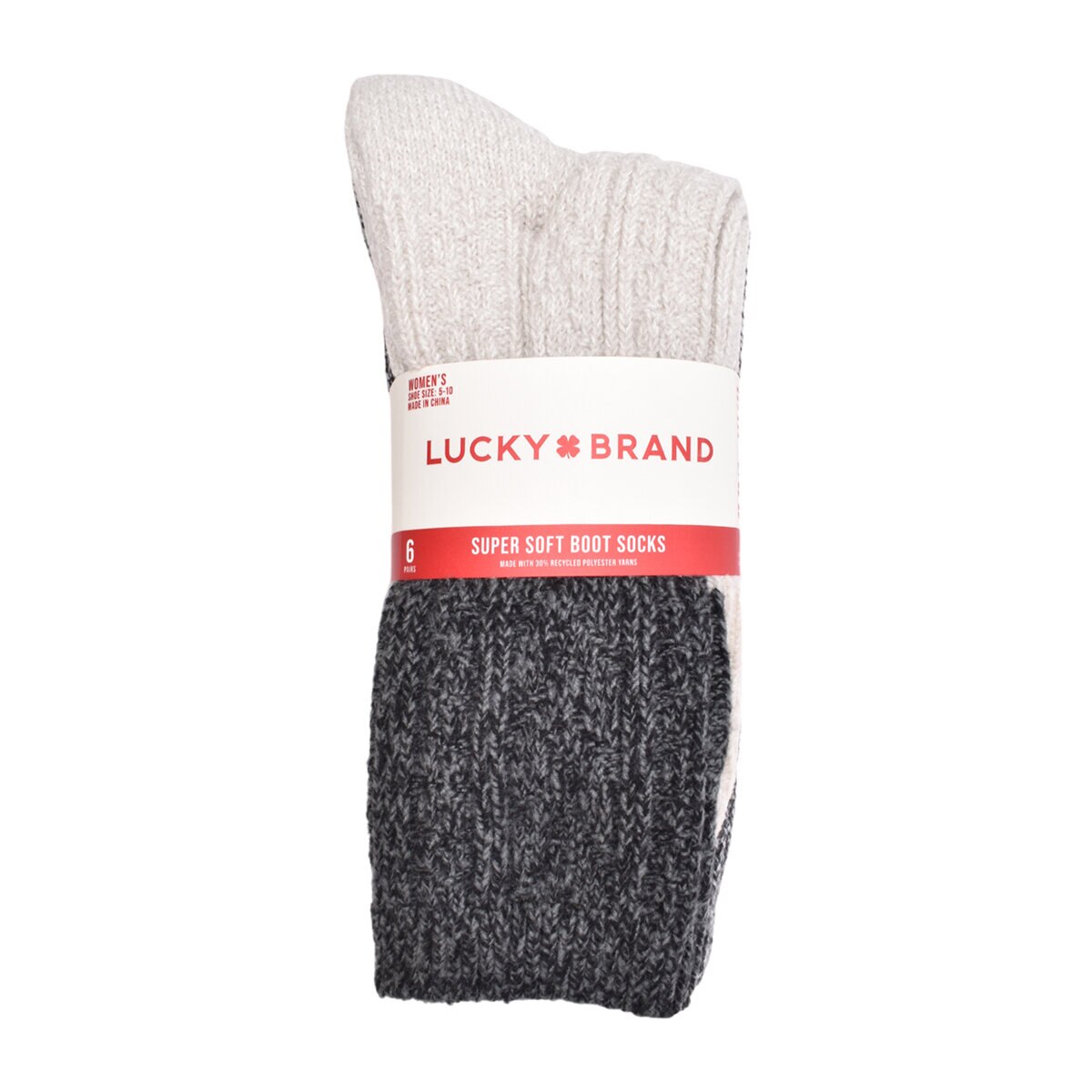 Lucky Brand Calcetines para Dama 6 pares Combo Negro Unitalla
