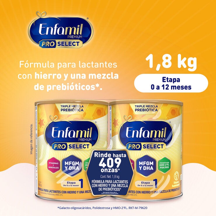 Enfamil Pro Select Etapa 1 Fórmula Infantil 0 a 12 Meses, 2 latas 900 g c/u Enfamil Pro Select Etapa 1 Fórmula Infantil 0 a 12 Meses, 2 latas 900 g c/u