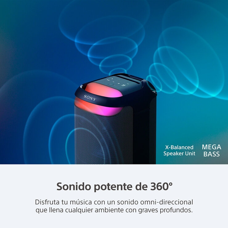 Sony SRS-XV800 Bocina Bluetooth portátil de la serie X de alta potencia