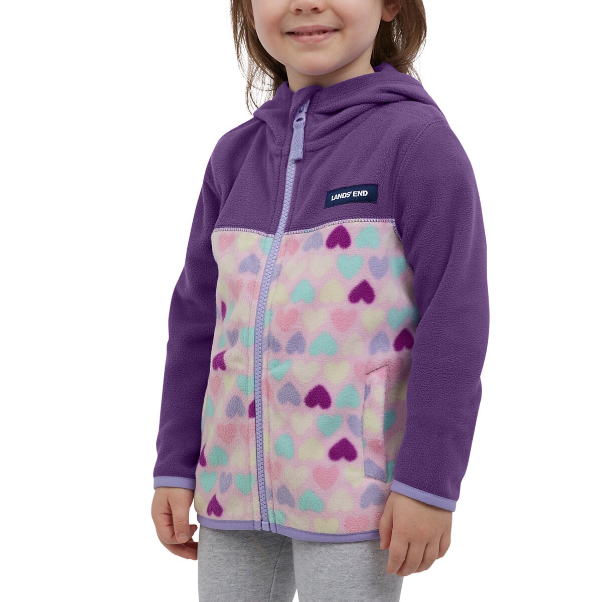 Lands' End Sudadera para Niños y Niñas Morado 5 Años