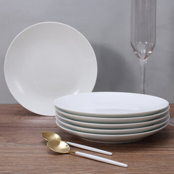 Crown Baccara Juego de 6 Platos para Ensalada de Porcelana