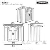 Lifetime, Cobertizo de 2.38m x 1.47m