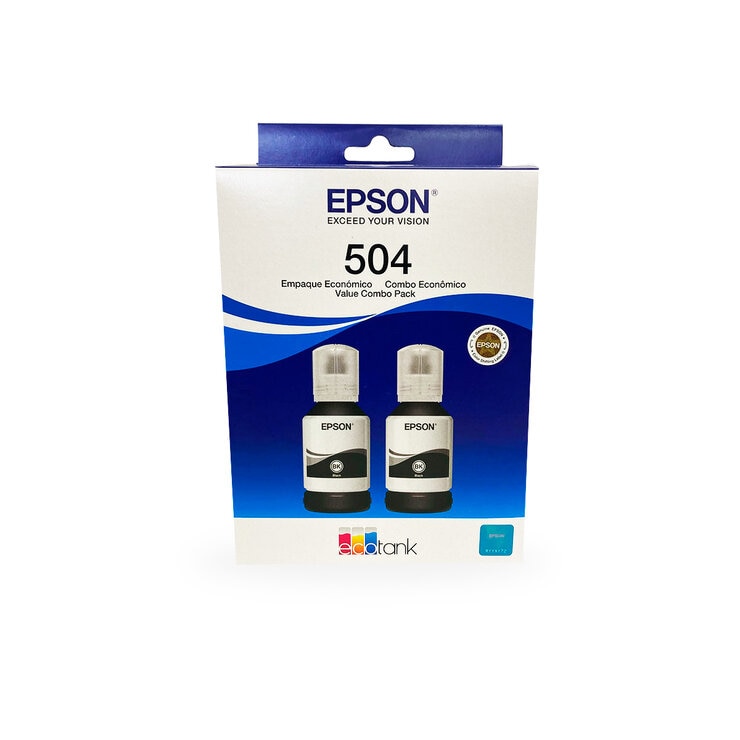 Epson Paquete de 2 Tintas Color Negro Ecotank 504 Epson Paquete de 2 Tintas Color Negro Ecotank 504