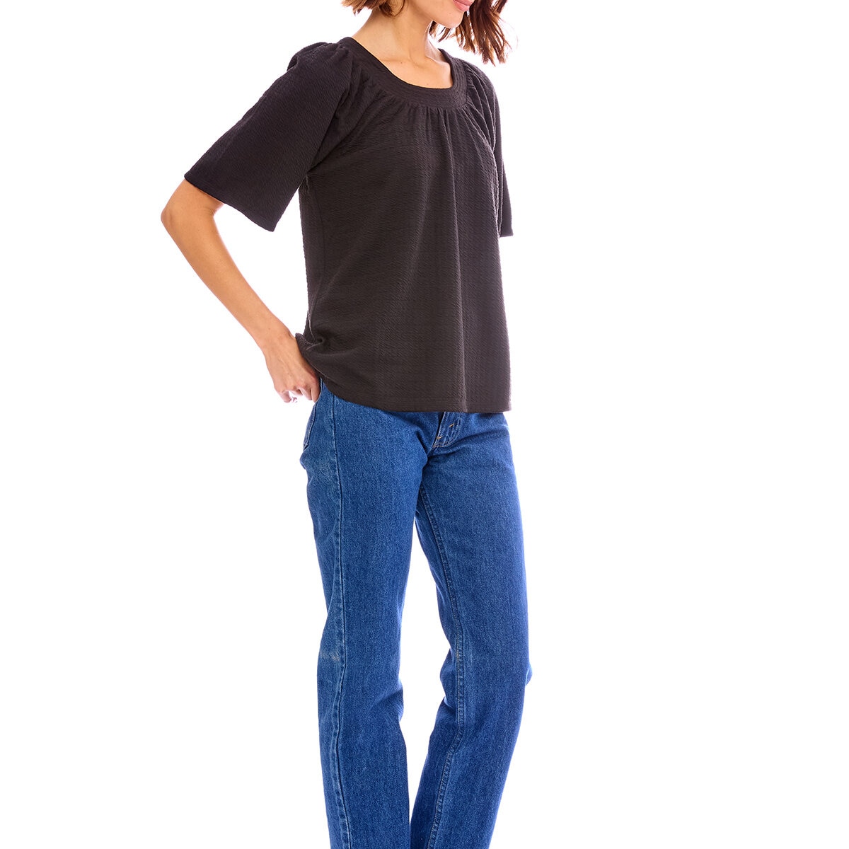 Bobeau Blusa para Dama Negro Chica