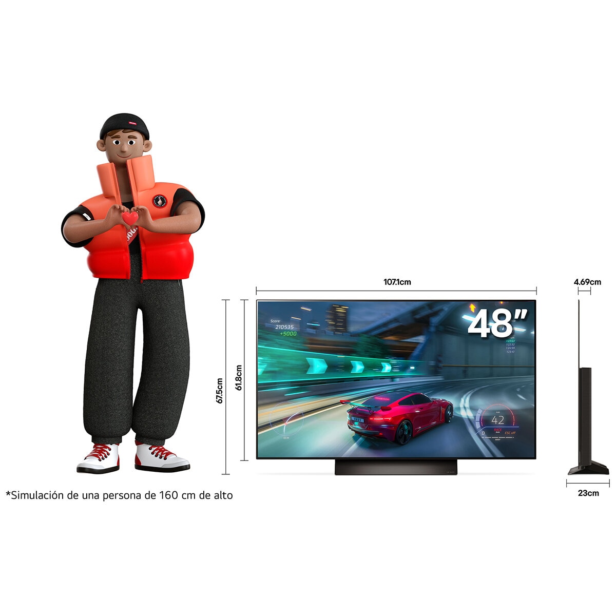 LG Pantalla 48" OLEDevo Smart TV