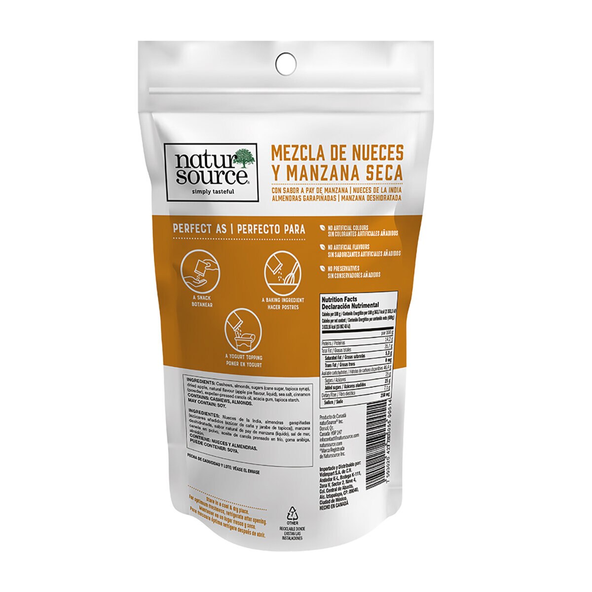 Natur Source Mezcla de Nueces y Manzana Seca 680 g