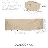 Seasons Sentry funda para comedor ovalada grande