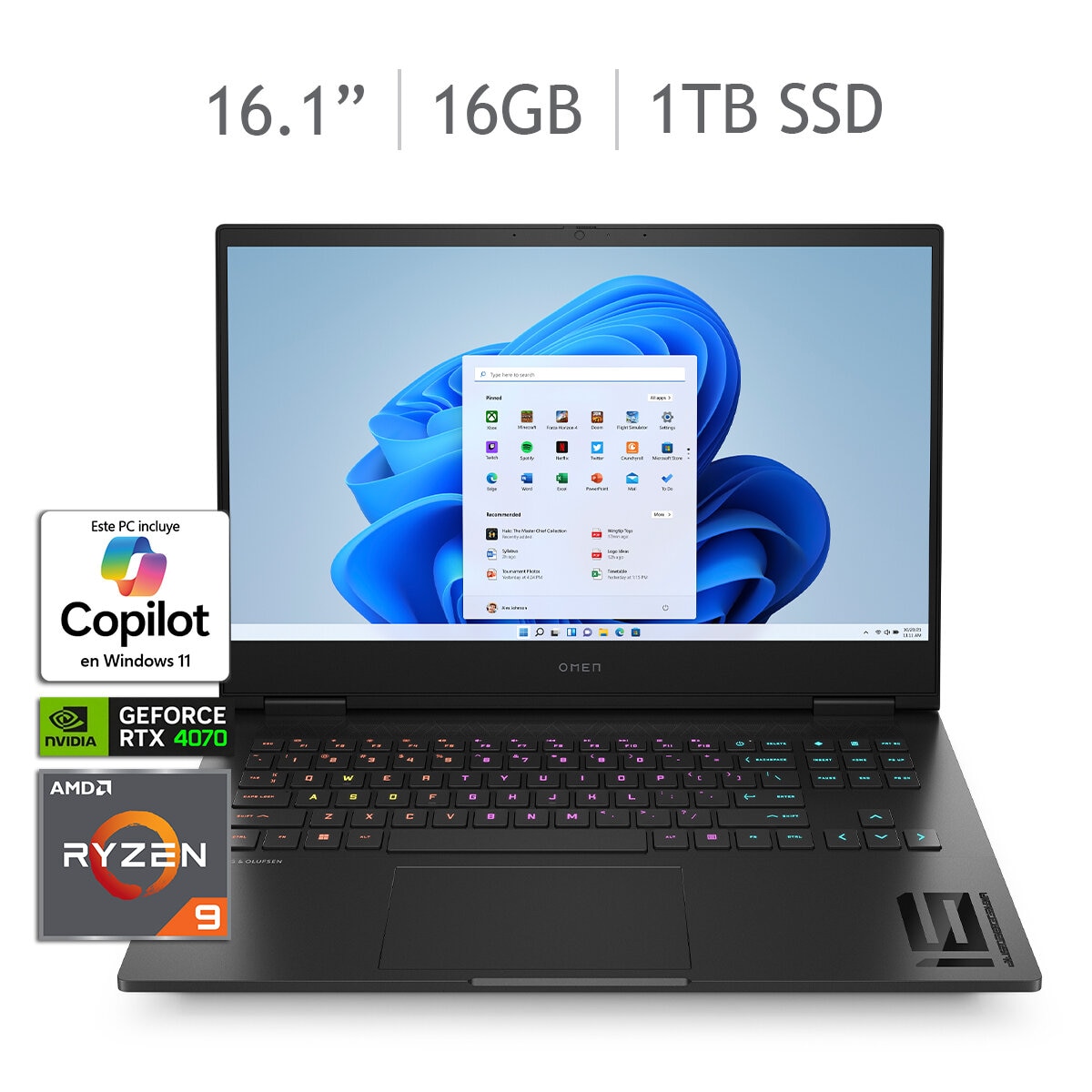 HP OMEN Gaming 16-xf0000la Laptop 16.1" Full HD AMD Ryzen 9 16GB 1TB SSD