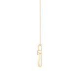 Dije de Cruz de Diamantes, 0.12ctw, Oro Amarillo de 14K, 45.72cm