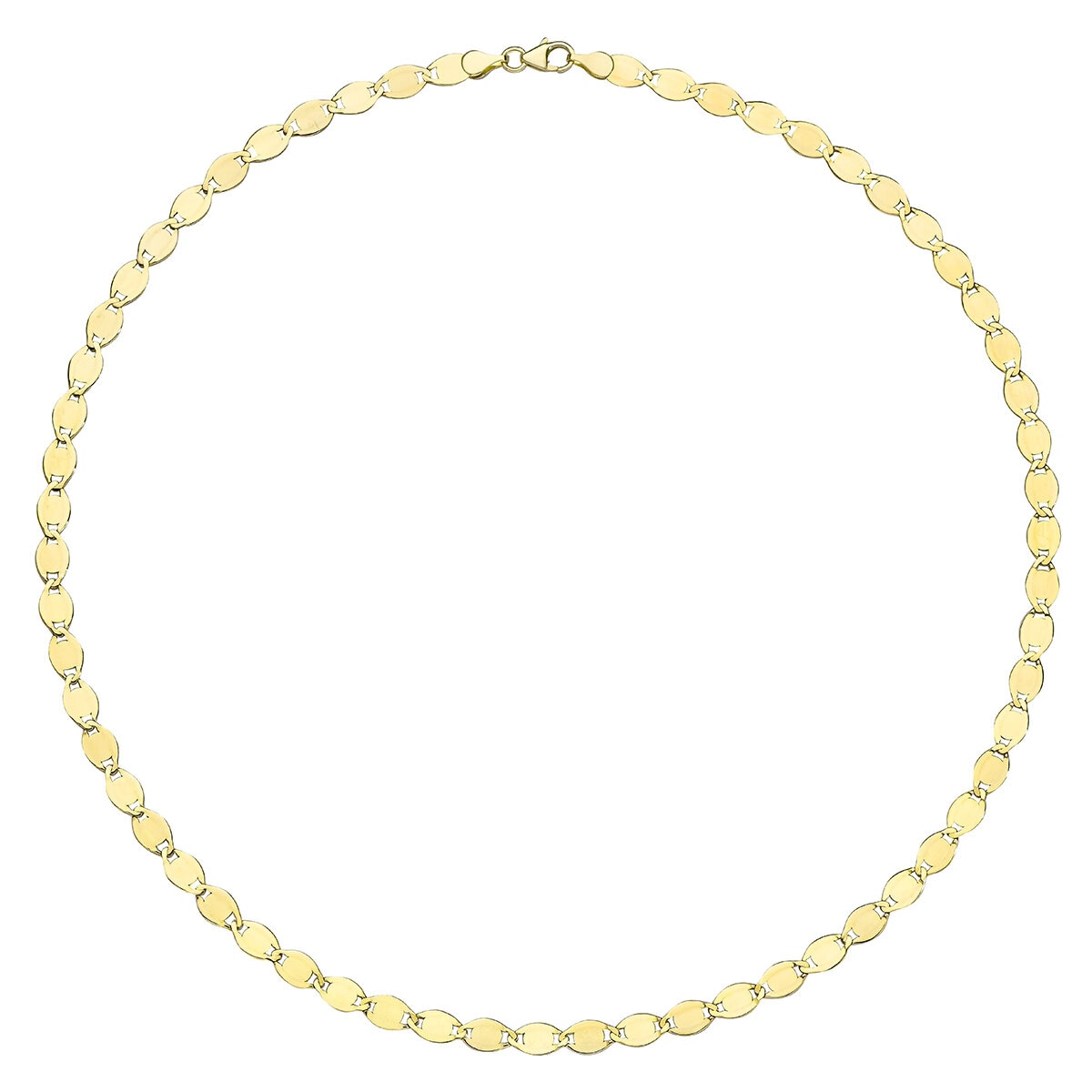 Collar de Eslabones Pulidos, de 14K Oro Amarillo