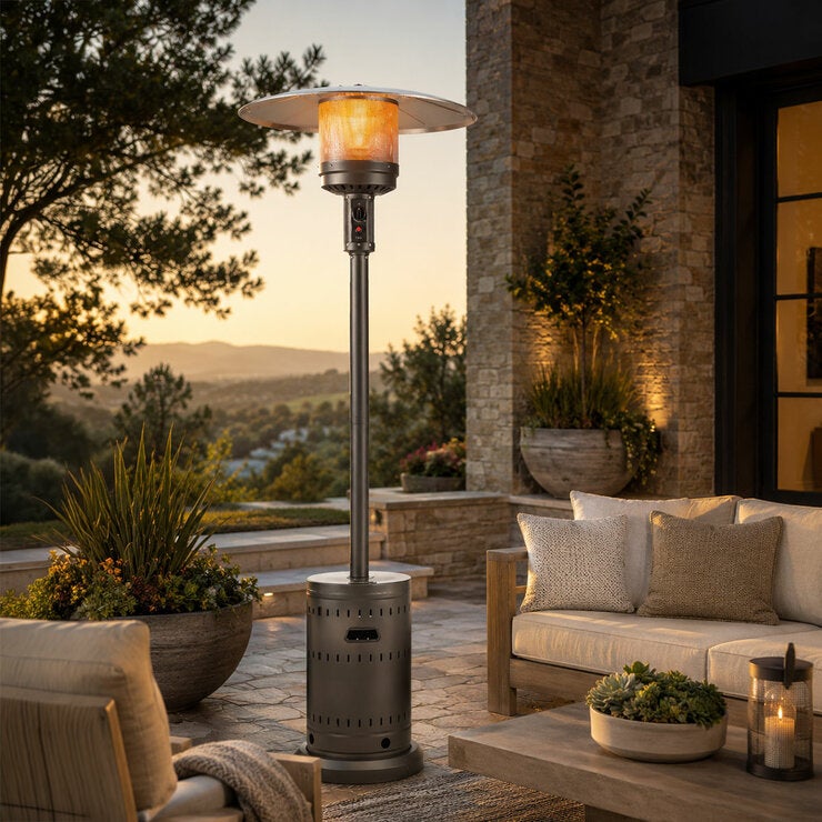 Fire sense, Calentador de Gas para Exterior Color Gris Fire sense, Calentador de Gas para Exterior Color Gris
