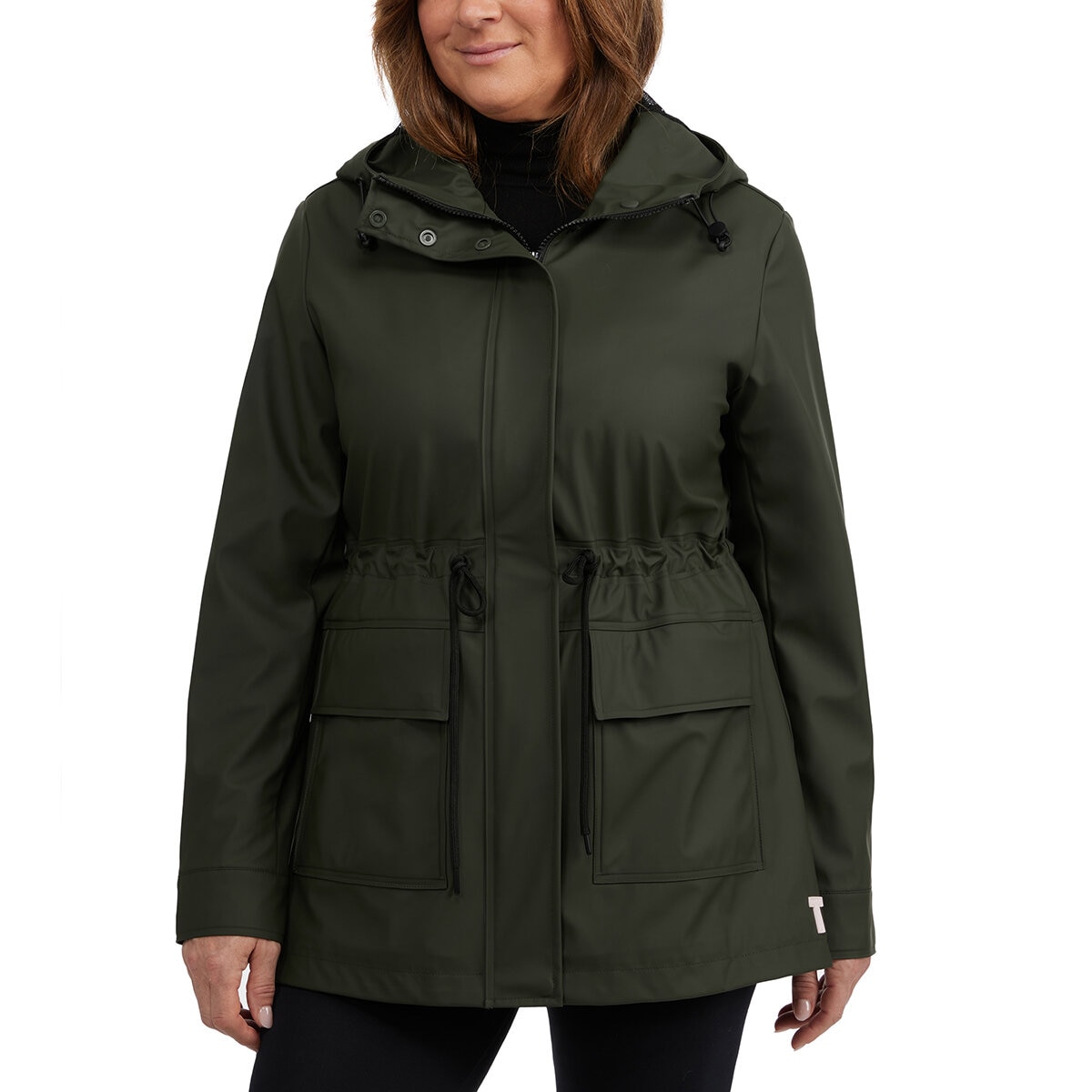 Teddi Rose Chamarra impermeable para Dama Verde Chica