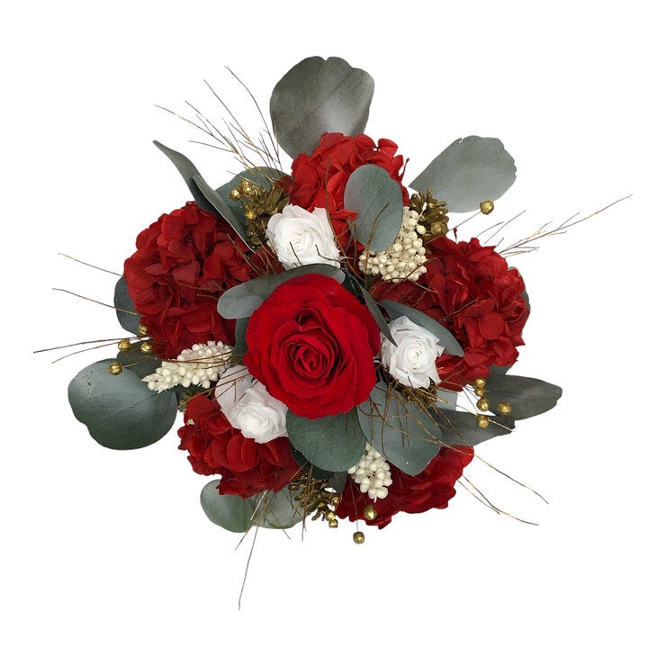 Bouquet Navidad, Caja Negra Listón Rojo Bouquet Navidad, Caja Negra Listón Rojo