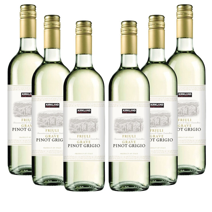 Vino Blanco Kirkland Signature Pinot Grigio Friuli 6/750ml