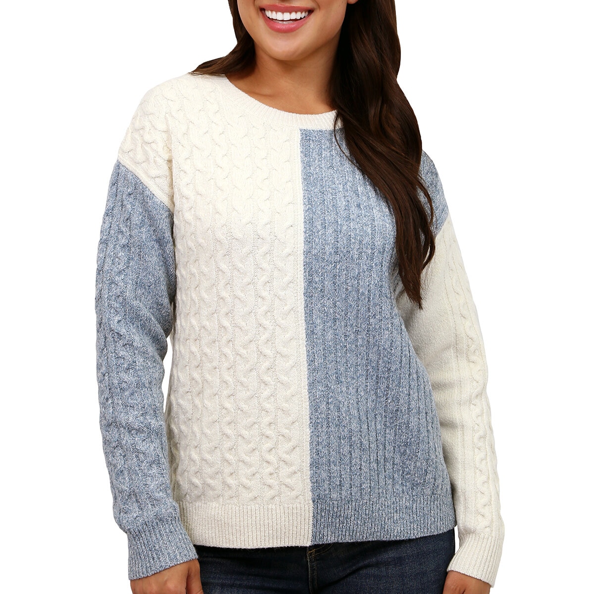 Leo & Nicole Suéter para Dama Azul Extra Chica