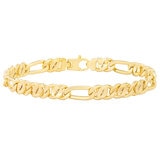 Pulsera, Eslabones Ojo de Pajaro Oro 14K Pulsera, Eslabones Ojo de Pajaro Oro 14K