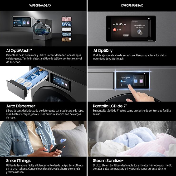 Samsung Bespoke AI Centro de Lavado de 26 kg / 24 kg