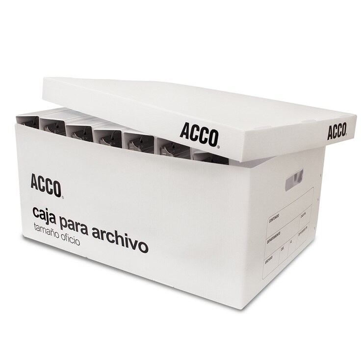 ACCO Caja para Archivo de Plástico Tamaño Oficio Color Blanco | Costco