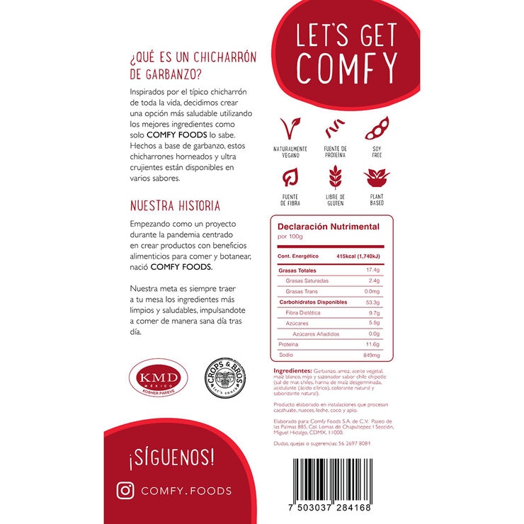 Comfy Foods Chicharrín de Garbanzo 600g
