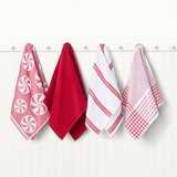 Caro Home, Toallas de Cocina, 8 Piezas, Rojo y Blanco Caro Home, Toallas de Cocina, 8 Piezas, Rojo y Blanco