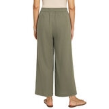 Matty M Pantalones tipo Lino para Dama Verde Chica