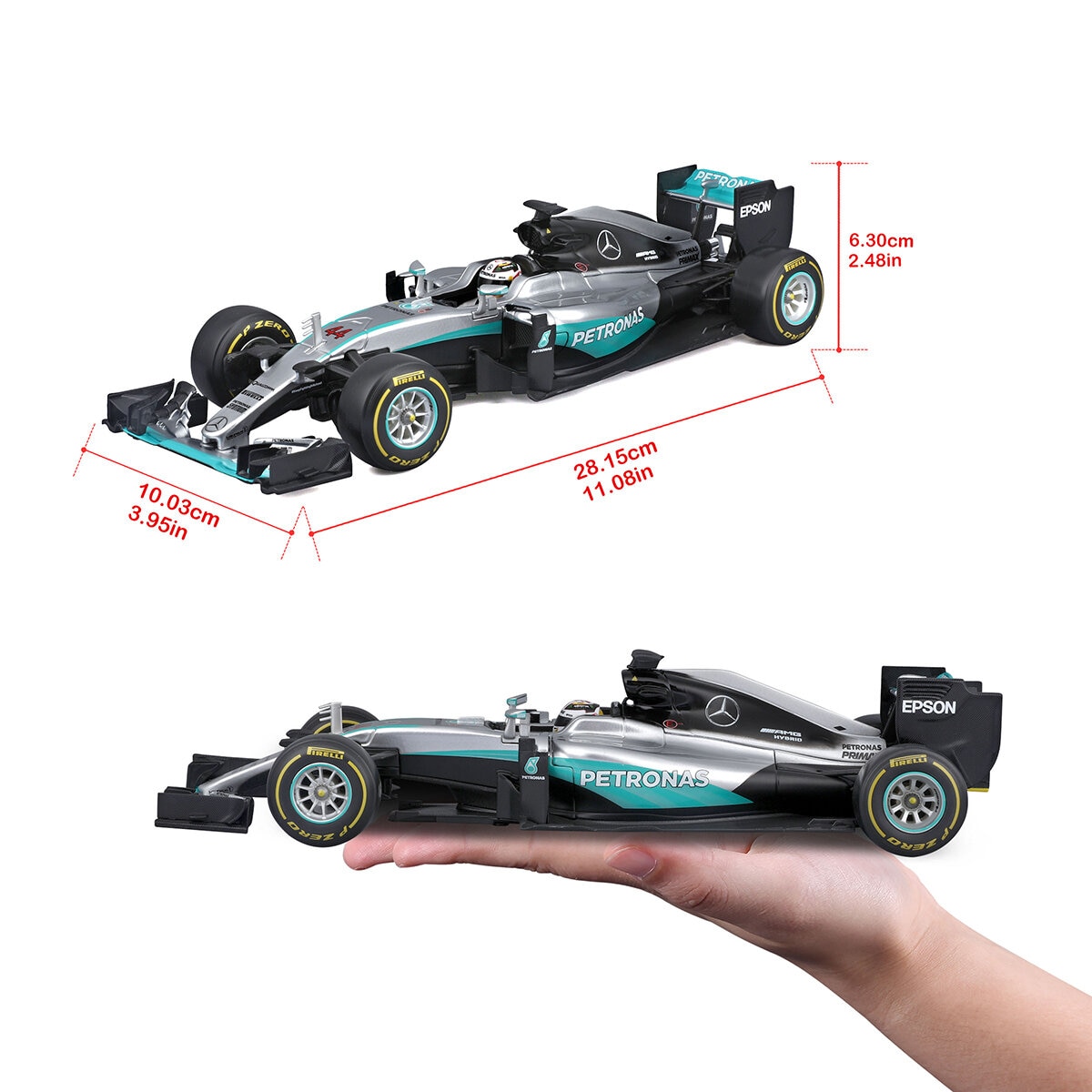 Bburago Auto F1 de Colección Escala 1:18, Mercedes #44