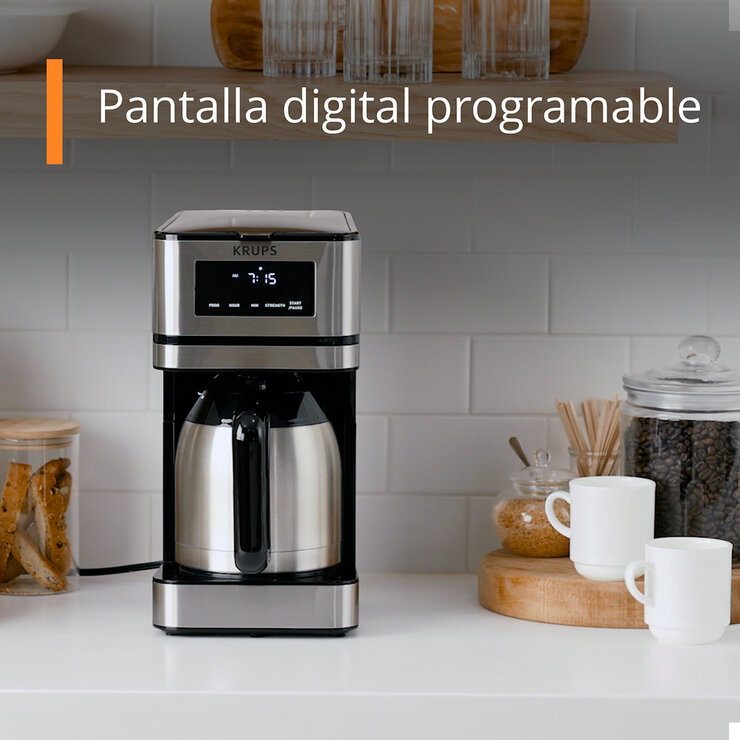 Krups Cafetera de Goteo y Molino de Café 12 Tazas