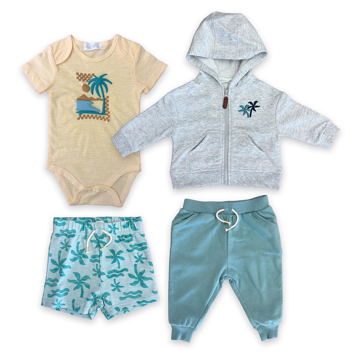 René Rofé Baby Conjunto de 4 piezas para Bebés Gris 24 Meses