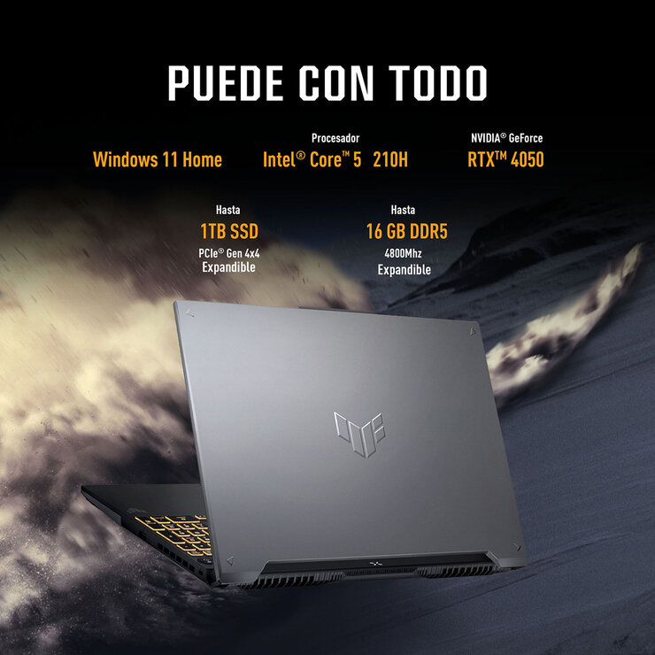 ASUS TUF Gaming F16 Laptop 16" Full HD+ Intel Core 5-210H 16GB 512GB SSD + Mochila + Mouse ASUS TUF Gaming F16 Laptop 16" Full HD+ Intel Core 5-210H 16GB 512GB SSD + Mochila + Mouse