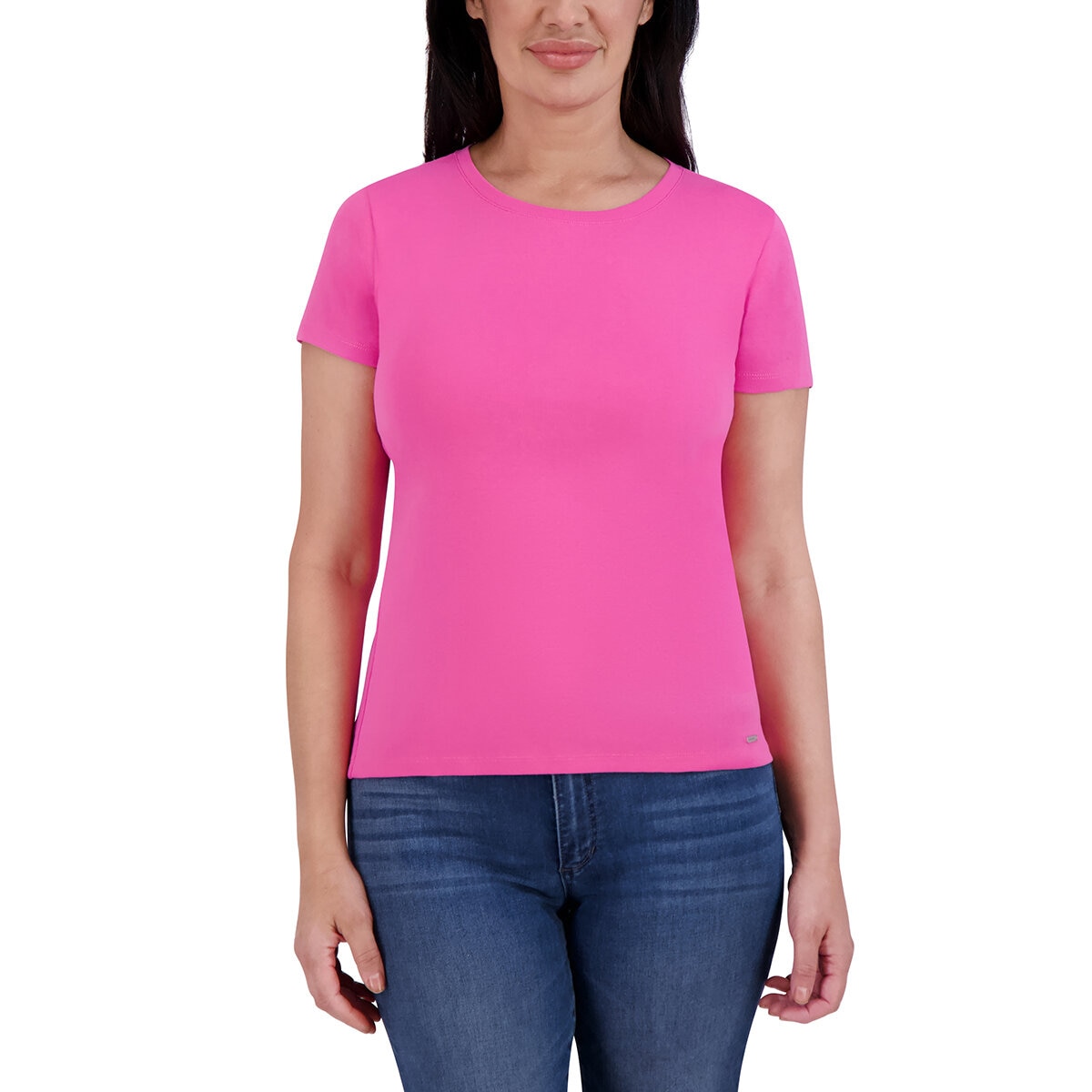 DKNY Playera para Dama Rosa Grande