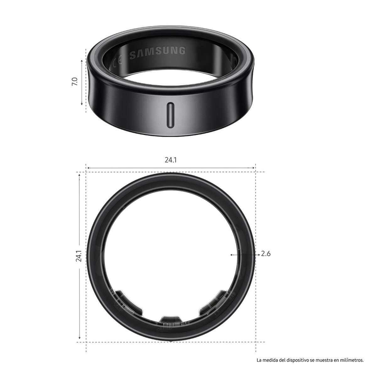 Samsung Galaxy Smart Ring Negro Titanio - Talla 9