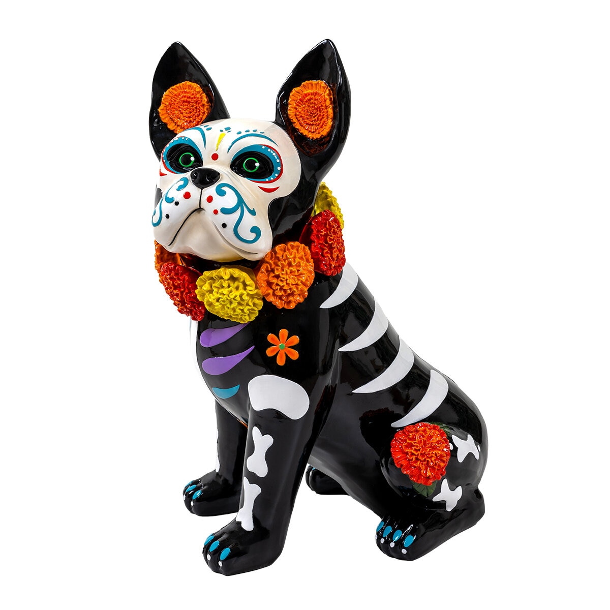 Figura Decorativa Día de Muertos, Bulldog Francés