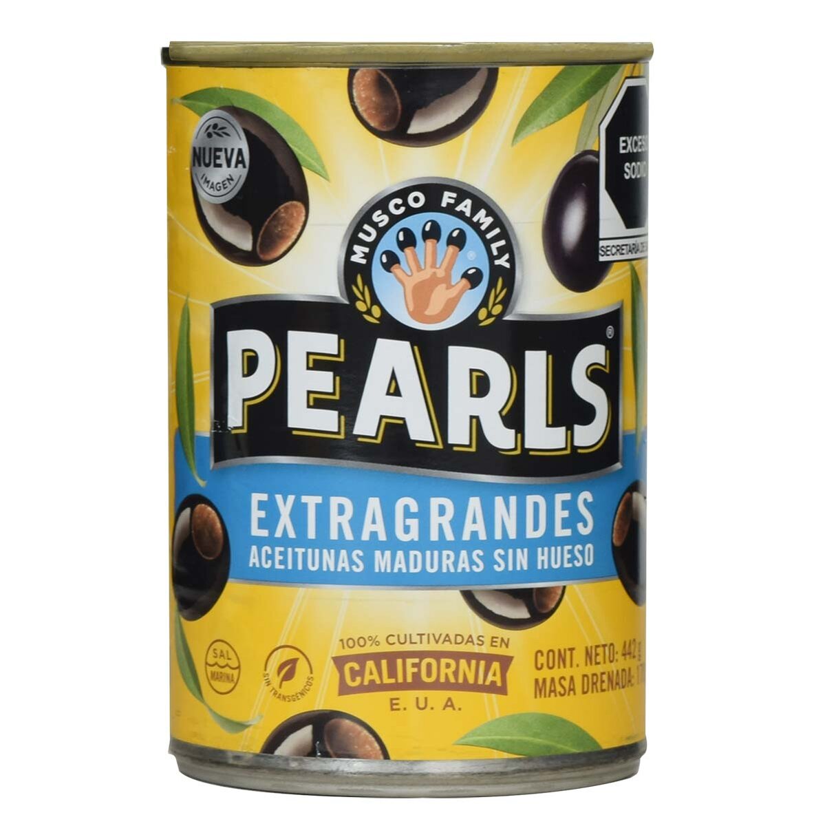 Pearls Aceitunas Negras Extra Grandes 6 pzas de 170 g