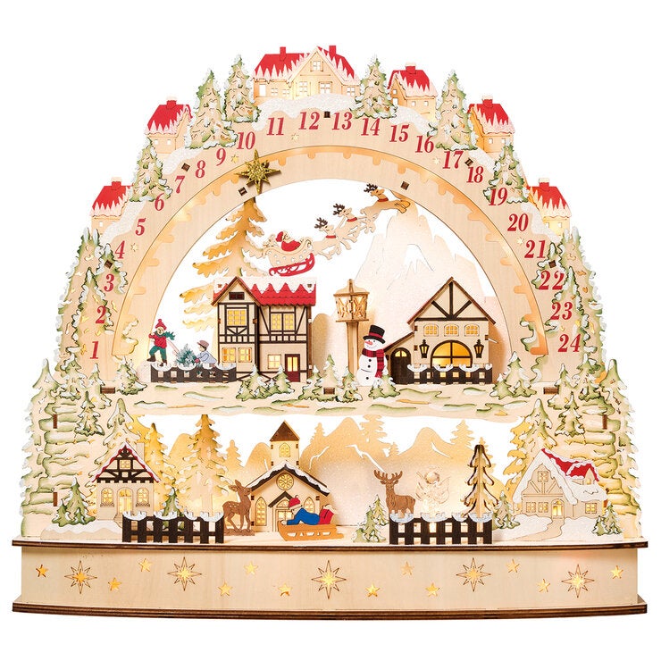 Calendario de Adviento de Madera Calendario de Adviento de Madera