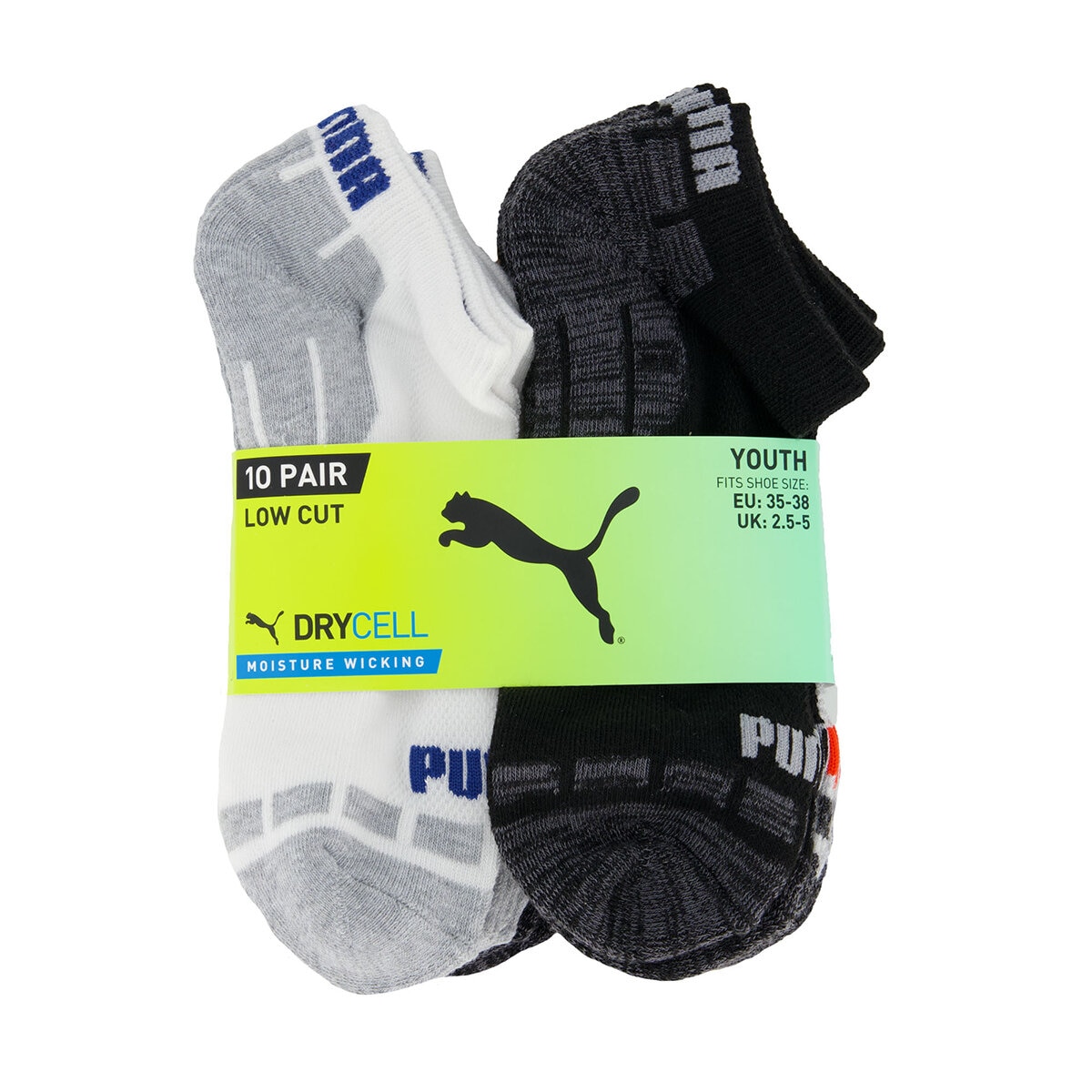 Puma Calcetines para Niños y Niñas Blanco 17 cm - 22 cm