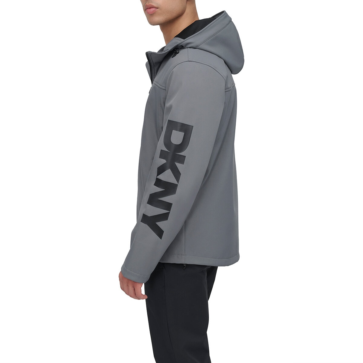 DKNY Chamarra para Caballero Gris Chica
