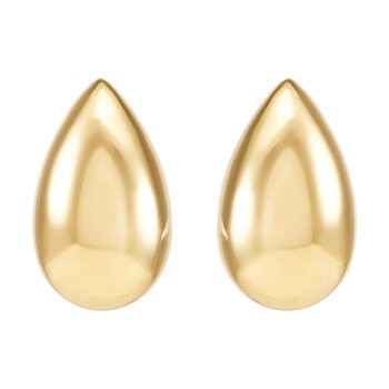 Aretes de Gota de Agua, Oro Amarillo 14K