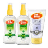 Bye Bites Natural Repelente de Insectos 2 pzas de 130 ml + Prevent en Gel Repelente de Insectos de 150 ml