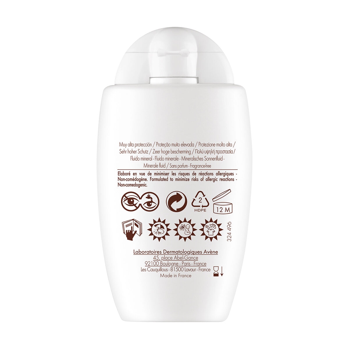 Avène Fluido Mineral sin Color FPS 50+ 40 ml