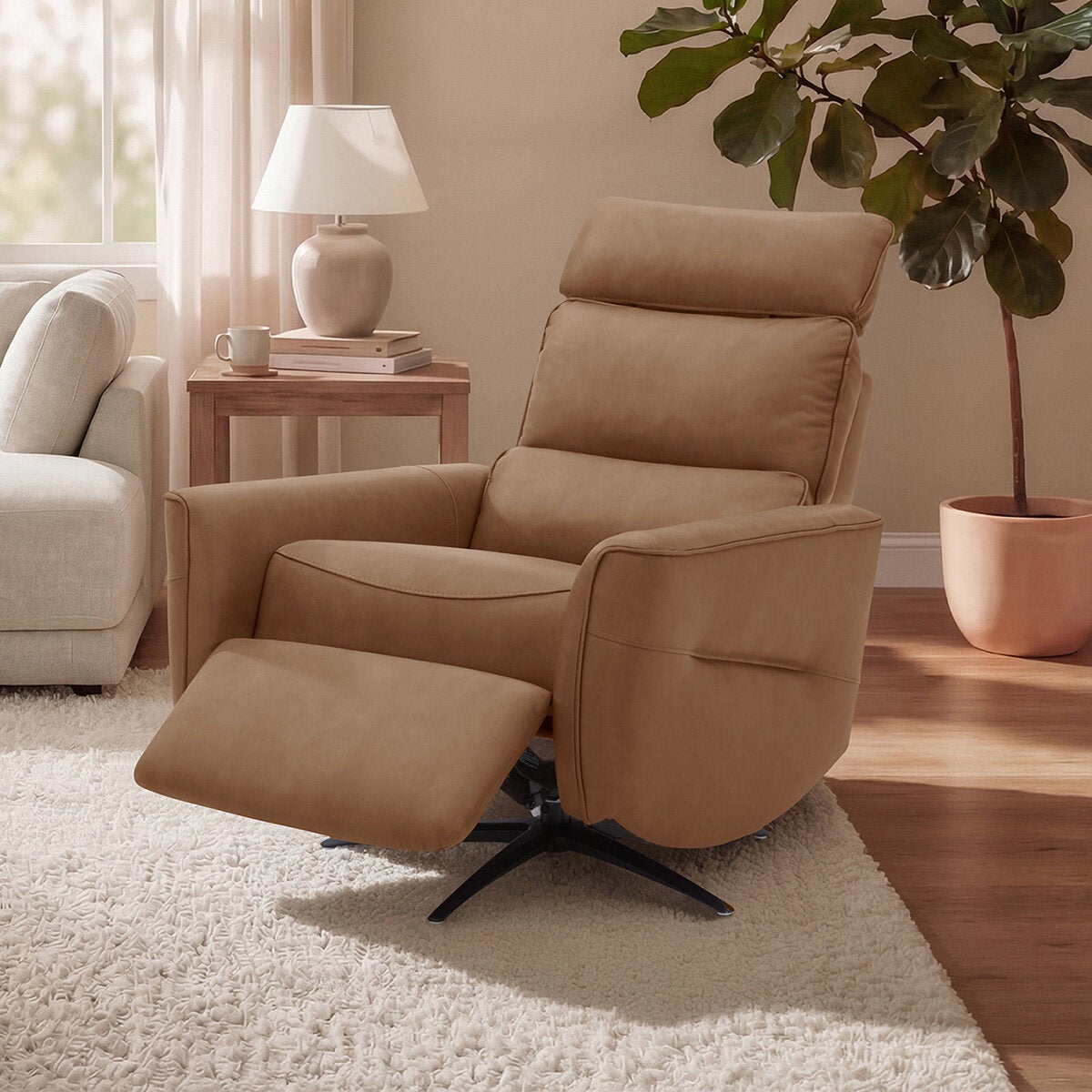 Aiden & Ivy, Sillón Reclinable Manual de Cuero Aiden & Ivy, Sillón Reclinable Manual de Cuero