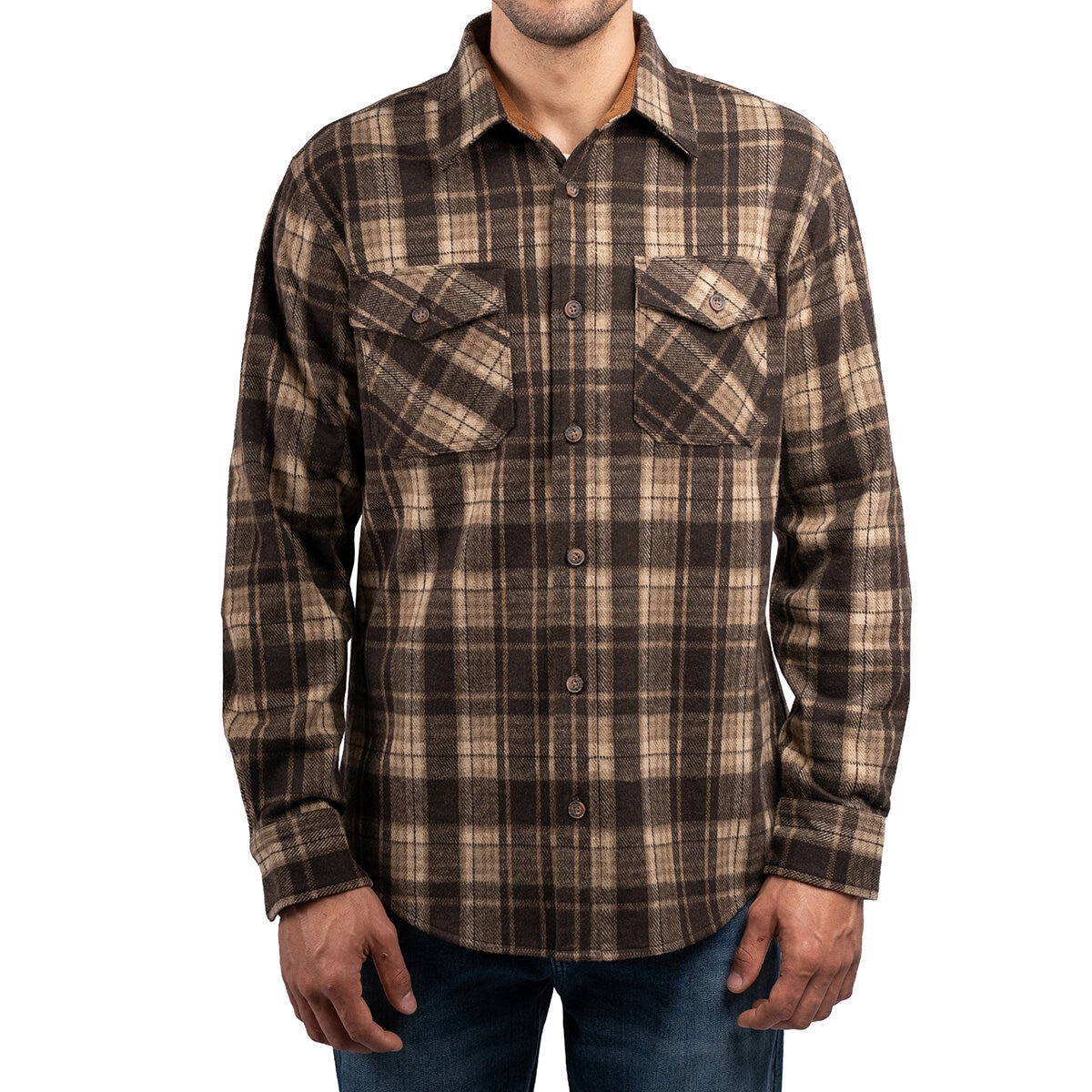 Jachs Camisa para Caballero Café Mediana