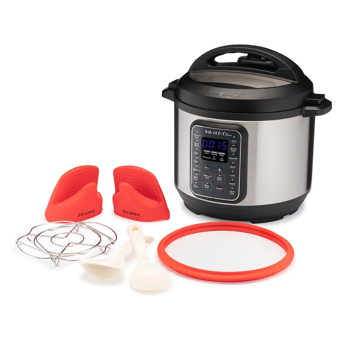 Instant Pot Duo Gourmet, Olla de Presión Eléctrica 9 en 1 con olla interior de acero inoxidable