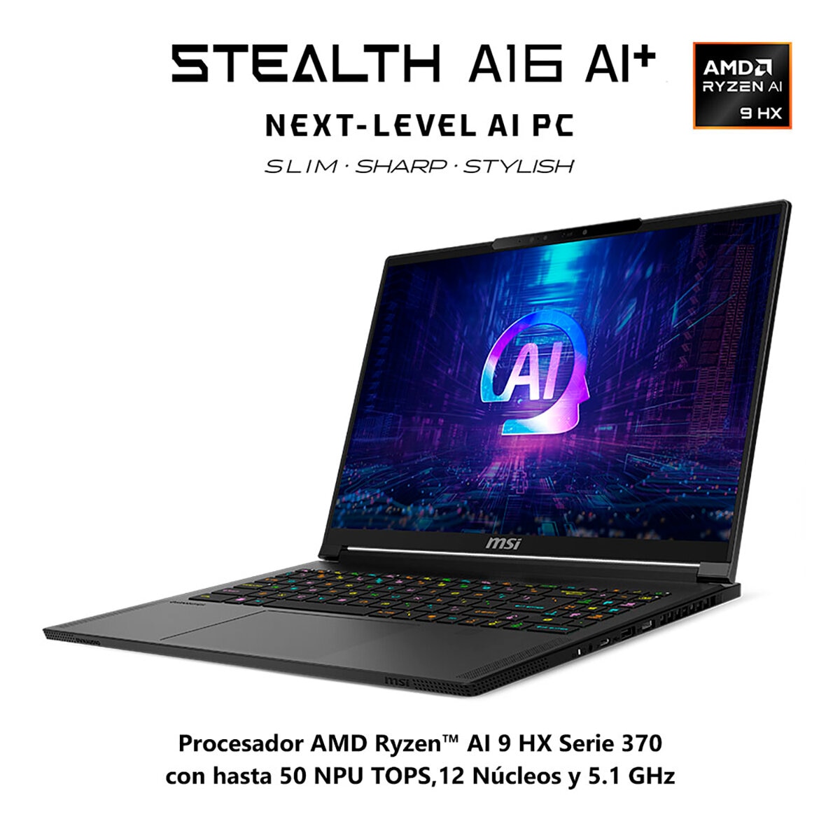 MSI Stealth Gaming A16 Laptop 16" QHD AMD Ryzen 9 32GB 1TB SSD